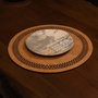 Hermia Seljuk - Walnut Juego de Salvamanteles de Madera de 4 Piezas